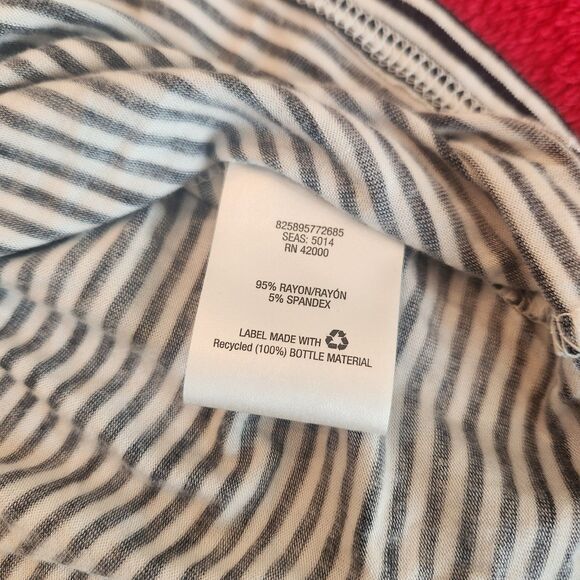 NWT Route 66 Womens Black/White Striped Lightweight Shirt Soft Stretch Size L - Picture 5 of 5